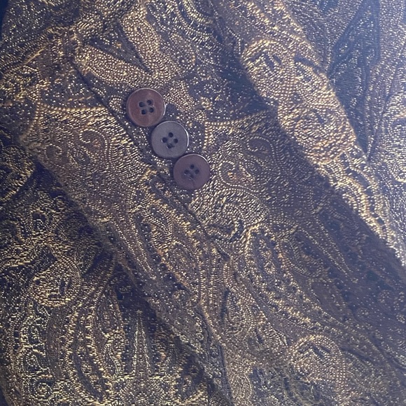 Vtg Grace Elements | brown and gold blazer 4 - Picture 6 of 8